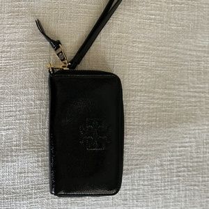 Tory Burch Patent Leather Black Wristlet